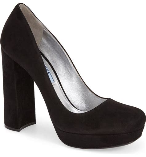 prada womens pumps|Prada chunky heel pumps.